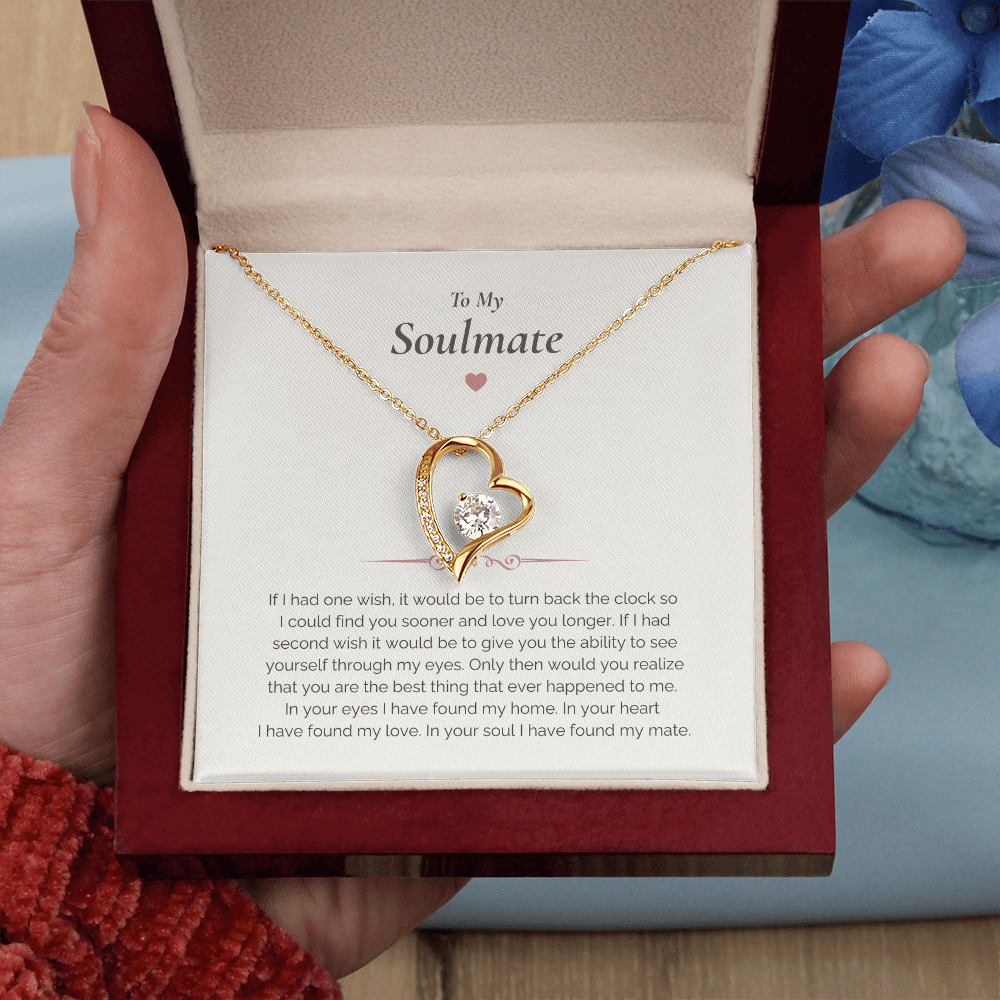 Soulmate Necklace Gift – Romantic Jewelry with Heartfelt Message