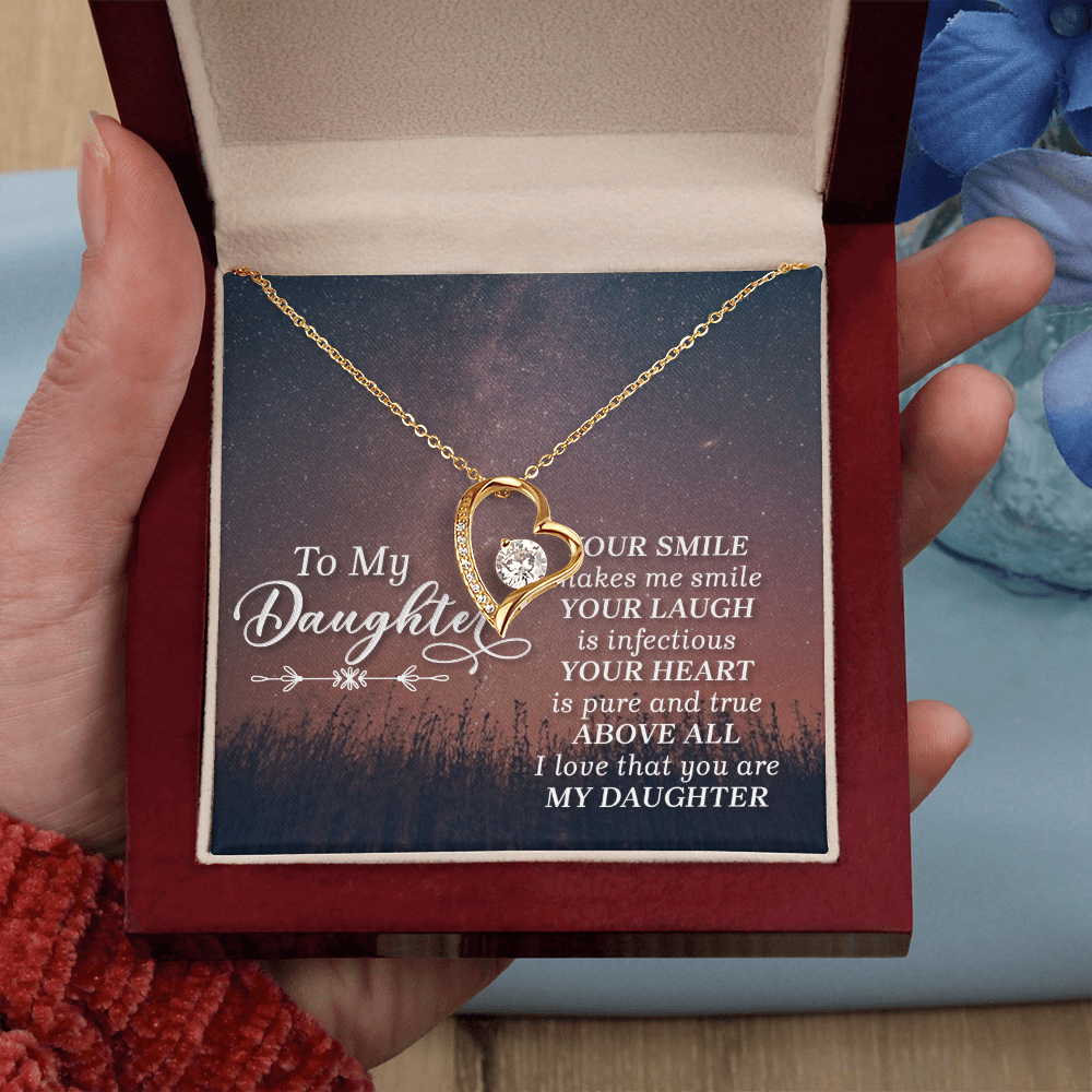 To My Daughter Forever Love Necklace – Meaningful Gift From Parent