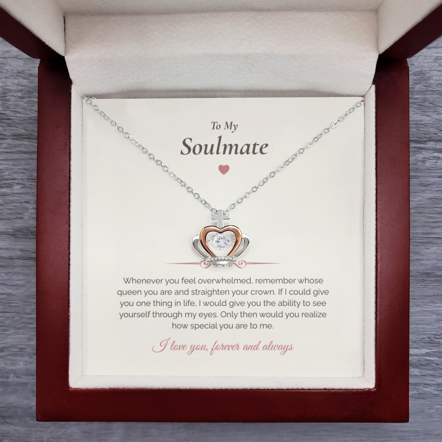 To My Soulmate – Meaningful Necklace with Message Card