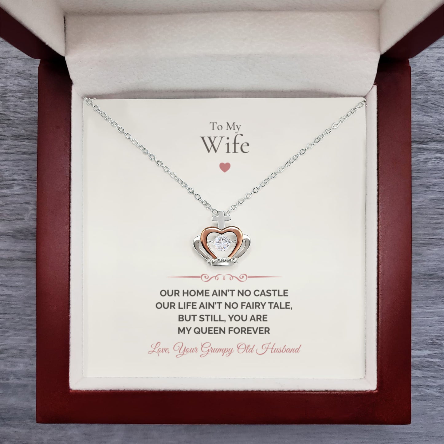 To My Wife – Meaningful Necklace with Heartfelt Message Card