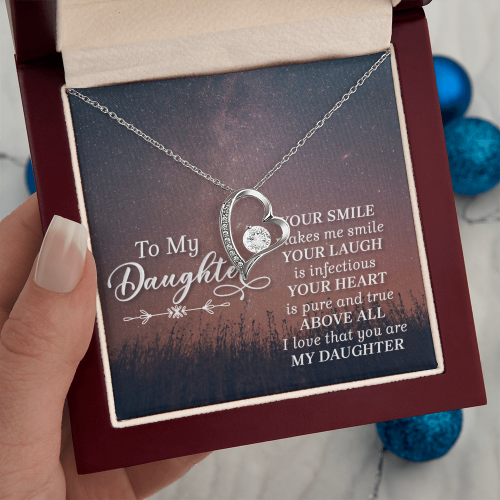 To My Daughter Forever Love Necklace – Meaningful Gift From Parent