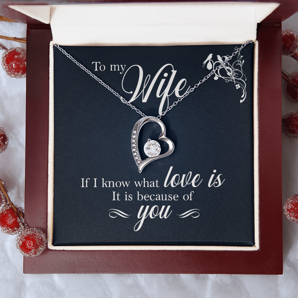 To My Wife Forever Love Necklace – Romantic Message Gift