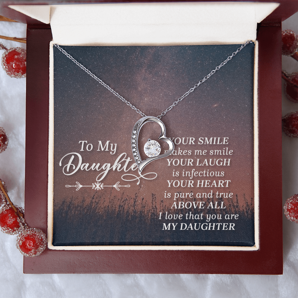 To My Daughter Forever Love Necklace – Meaningful Gift From Parent