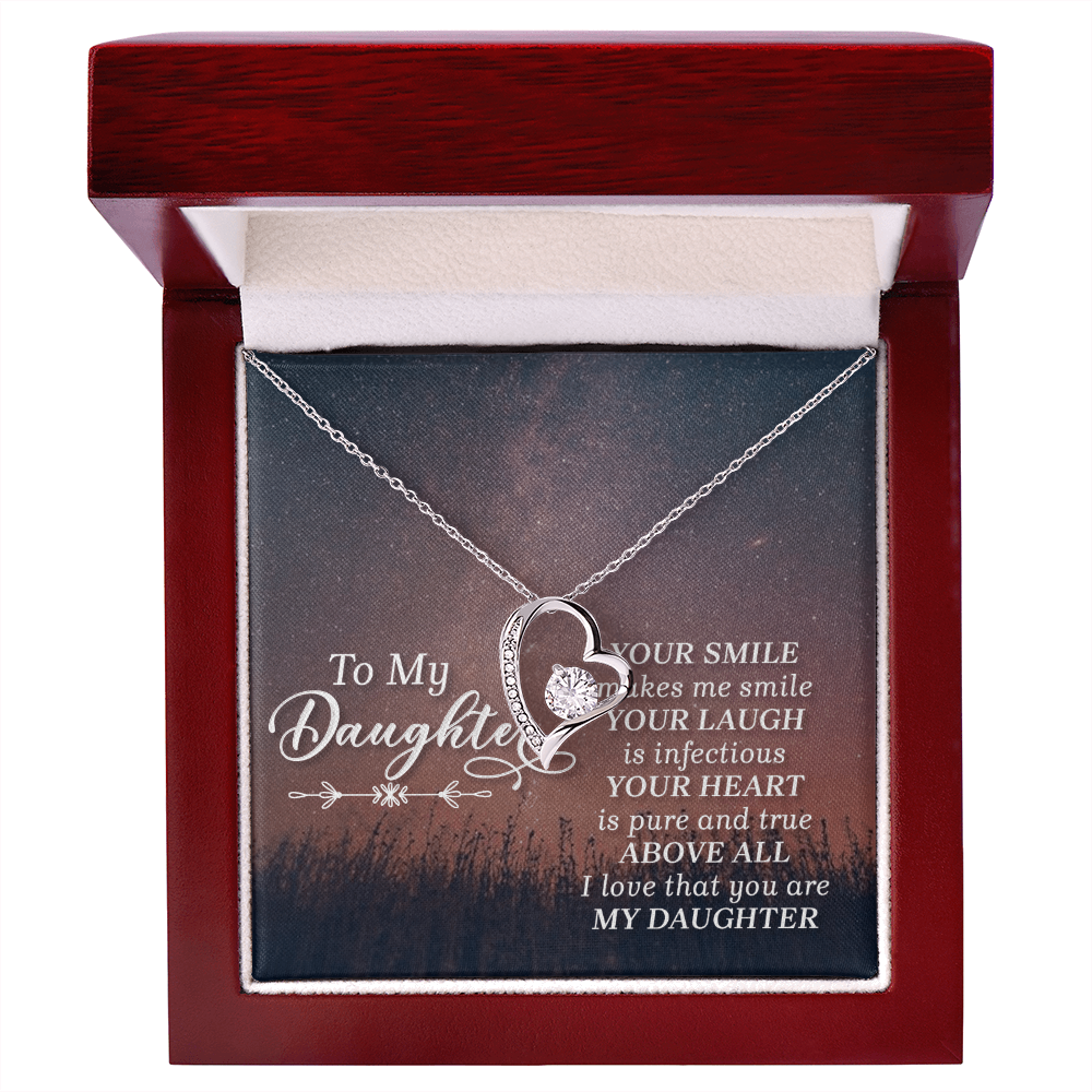 To My Daughter Forever Love Necklace – Meaningful Gift From Parent