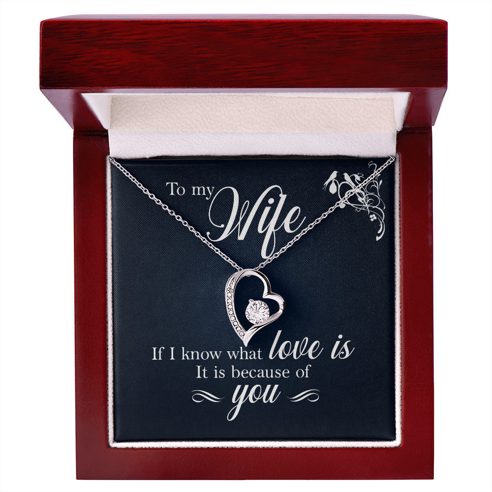 To My Wife Forever Love Necklace – Romantic Message Gift