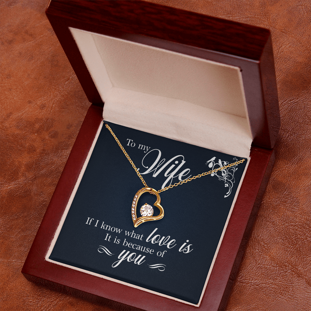 To My Wife Forever Love Necklace – Romantic Message Gift