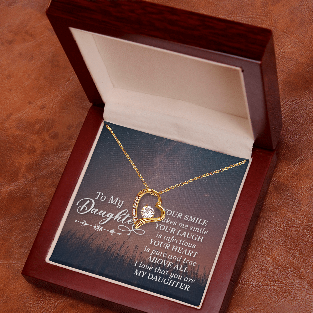 To My Daughter Forever Love Necklace – Meaningful Gift From Parent