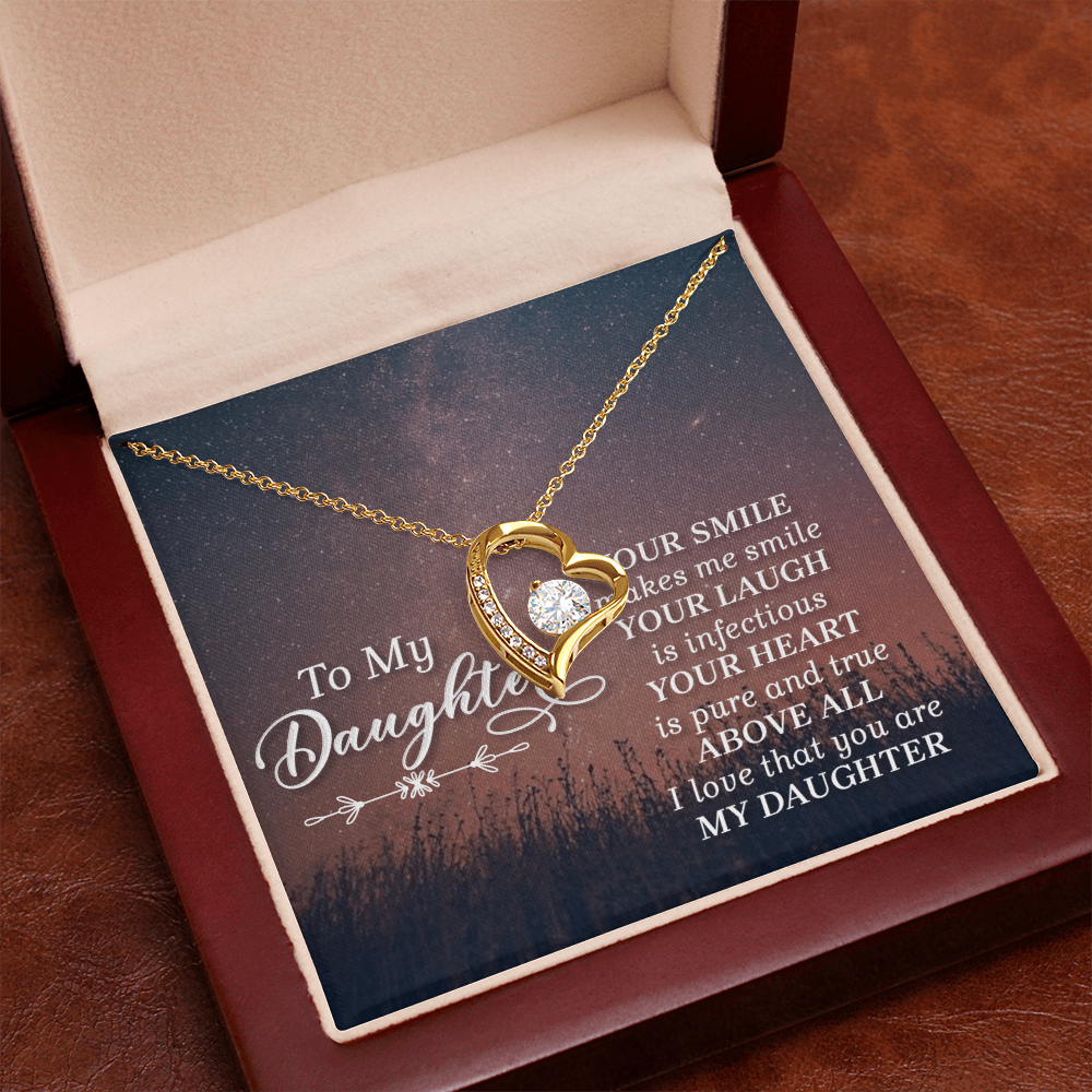 To My Daughter Forever Love Necklace – Meaningful Gift From Parent