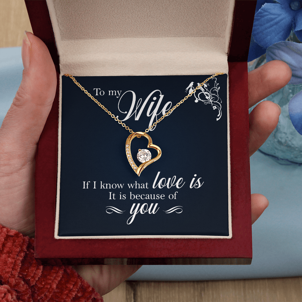 To My Wife Forever Love Necklace – Romantic Message Gift
