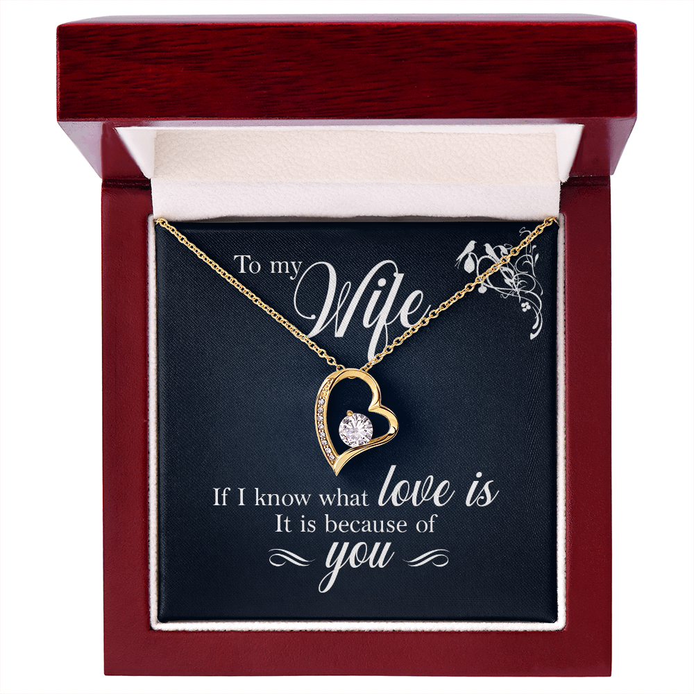 To My Wife Forever Love Necklace – Romantic Message Gift