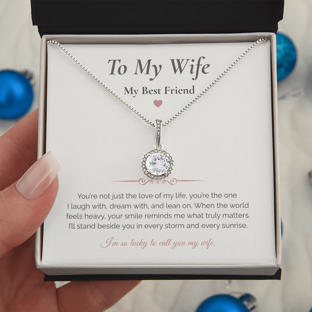 Eternal Hope Necklace – “To My Wife, My Best Friend” Romantic Gift for Wife