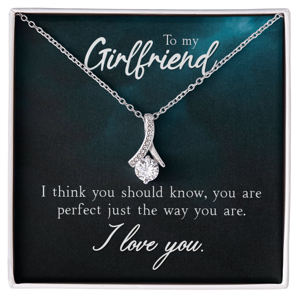 To My Girlfriend Alluring Beauty Necklace – Romantic Gift With Message