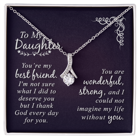 To My Daughter Alluring Beauty Necklace – Meaningful Gift From Mom