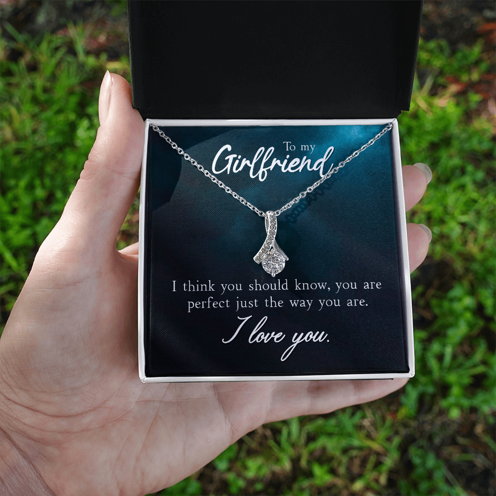 To My Girlfriend Alluring Beauty Necklace – Romantic Gift With Message