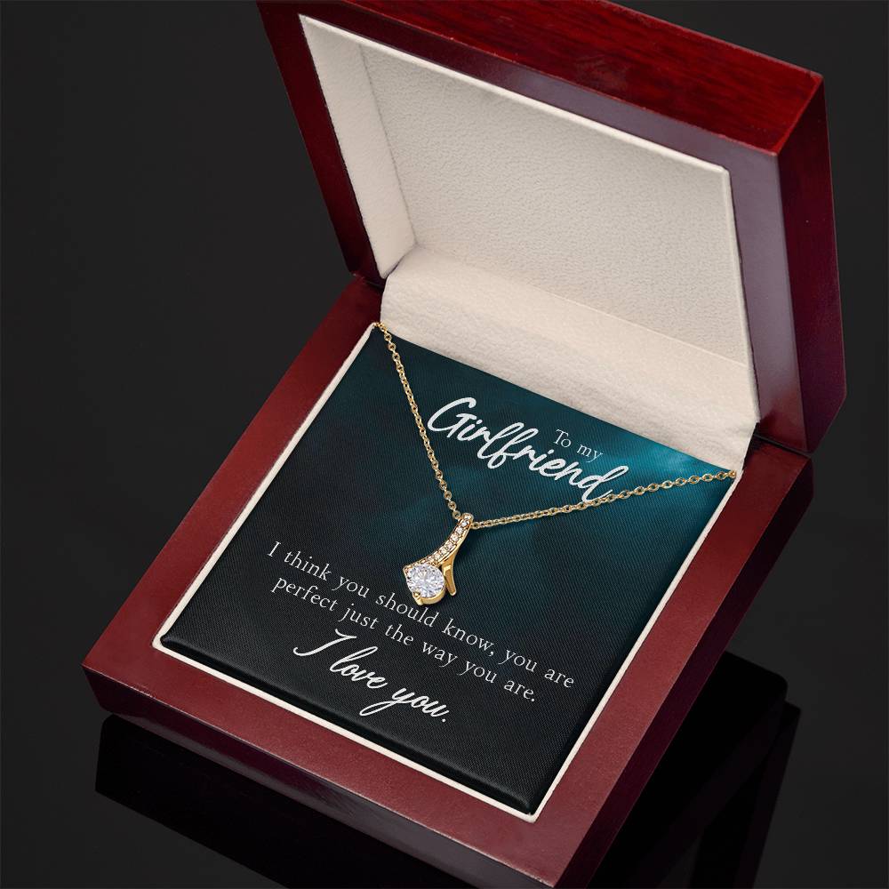 To My Girlfriend Alluring Beauty Necklace – Romantic Gift With Message