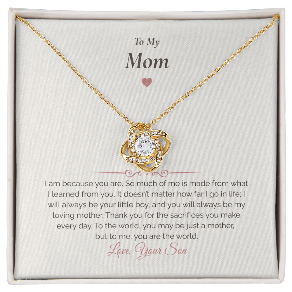 To My Mom – Meaningful Necklace with Message Card