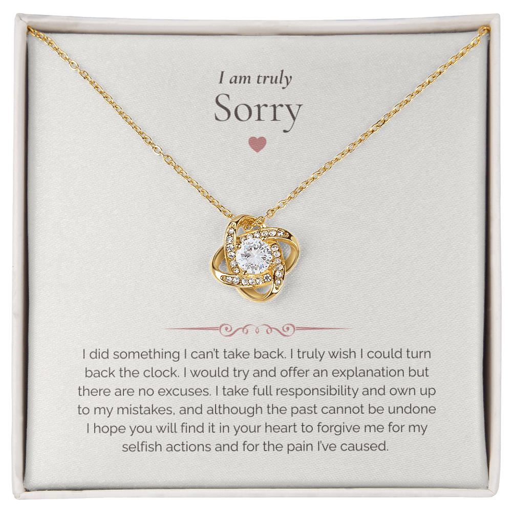I Am Truly Sorry – Apology Necklace with Heartfelt Message Card