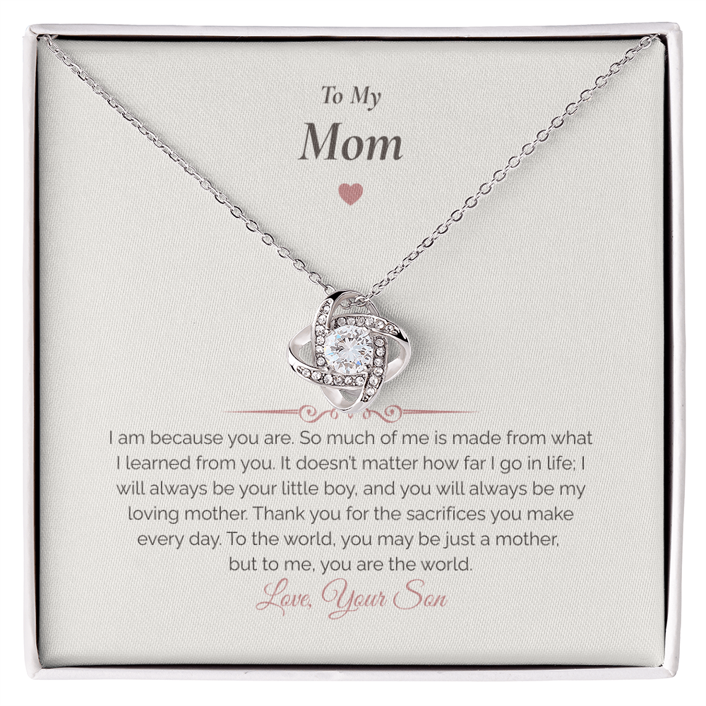 To My Mom – Meaningful Necklace with Message Card