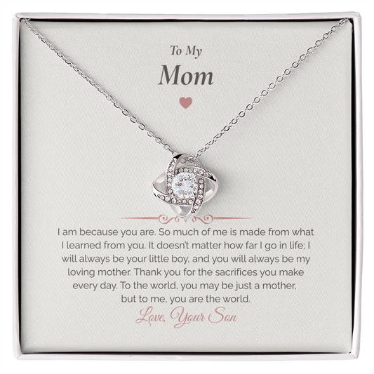 To My Mom – Meaningful Necklace with Message Card