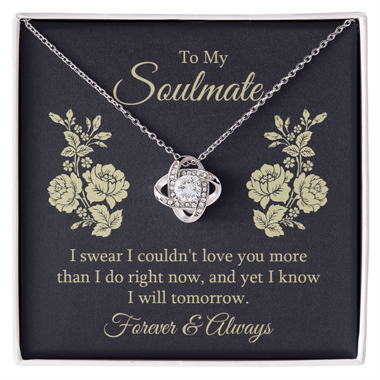 To My Soulmate Love Knot Necklace – Forever & Always Gift