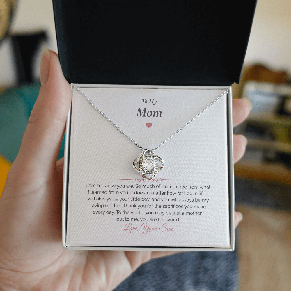 To My Mom – Meaningful Necklace with Message Card