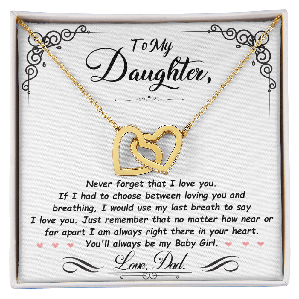 To My Precious Daughter – Elegant Necklace with Heartfelt Message