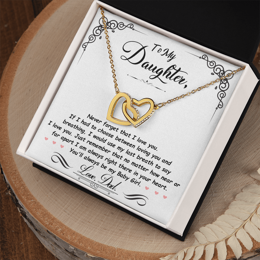 To My Precious Daughter – Elegant Necklace with Heartfelt Message