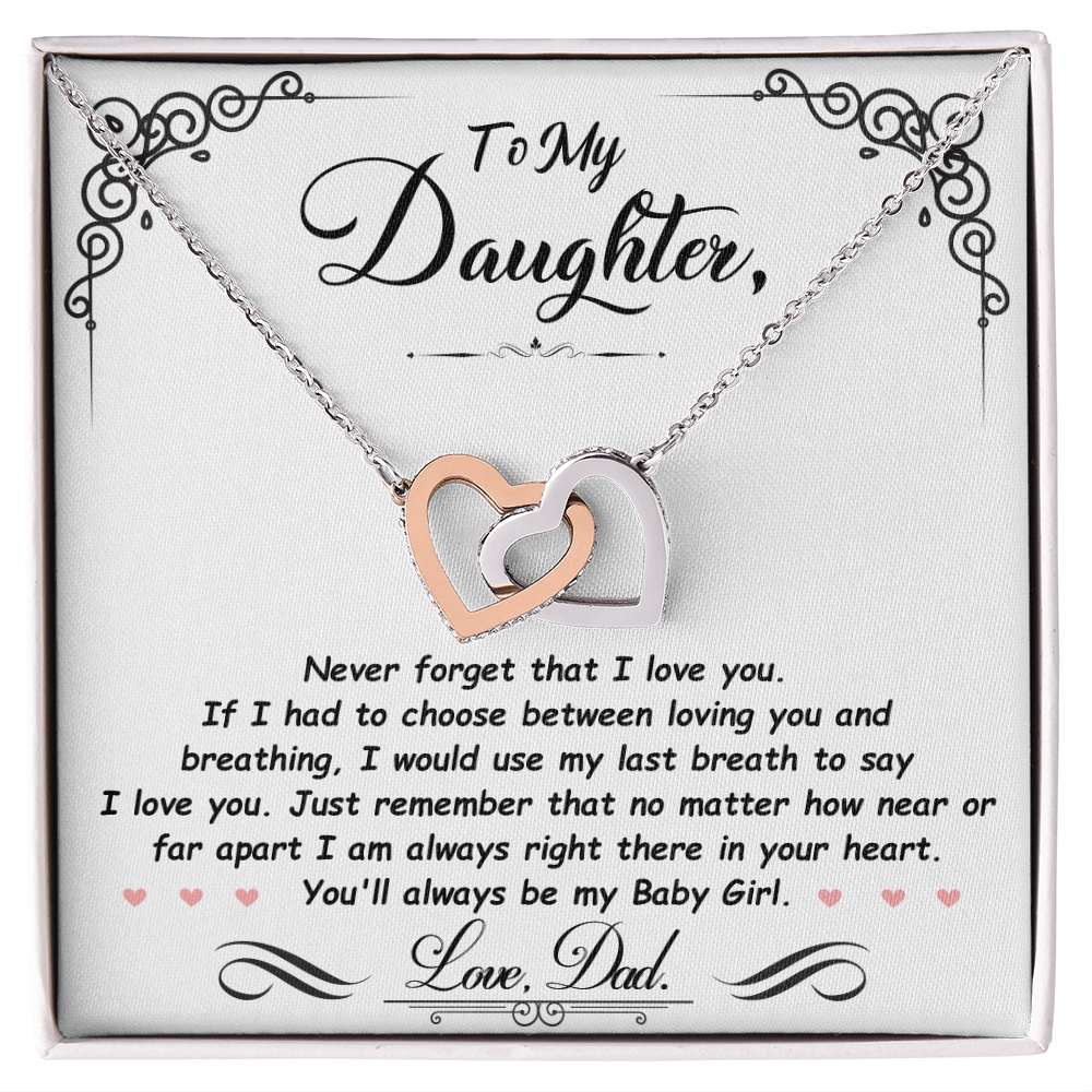 To My Precious Daughter – Elegant Necklace with Heartfelt Message