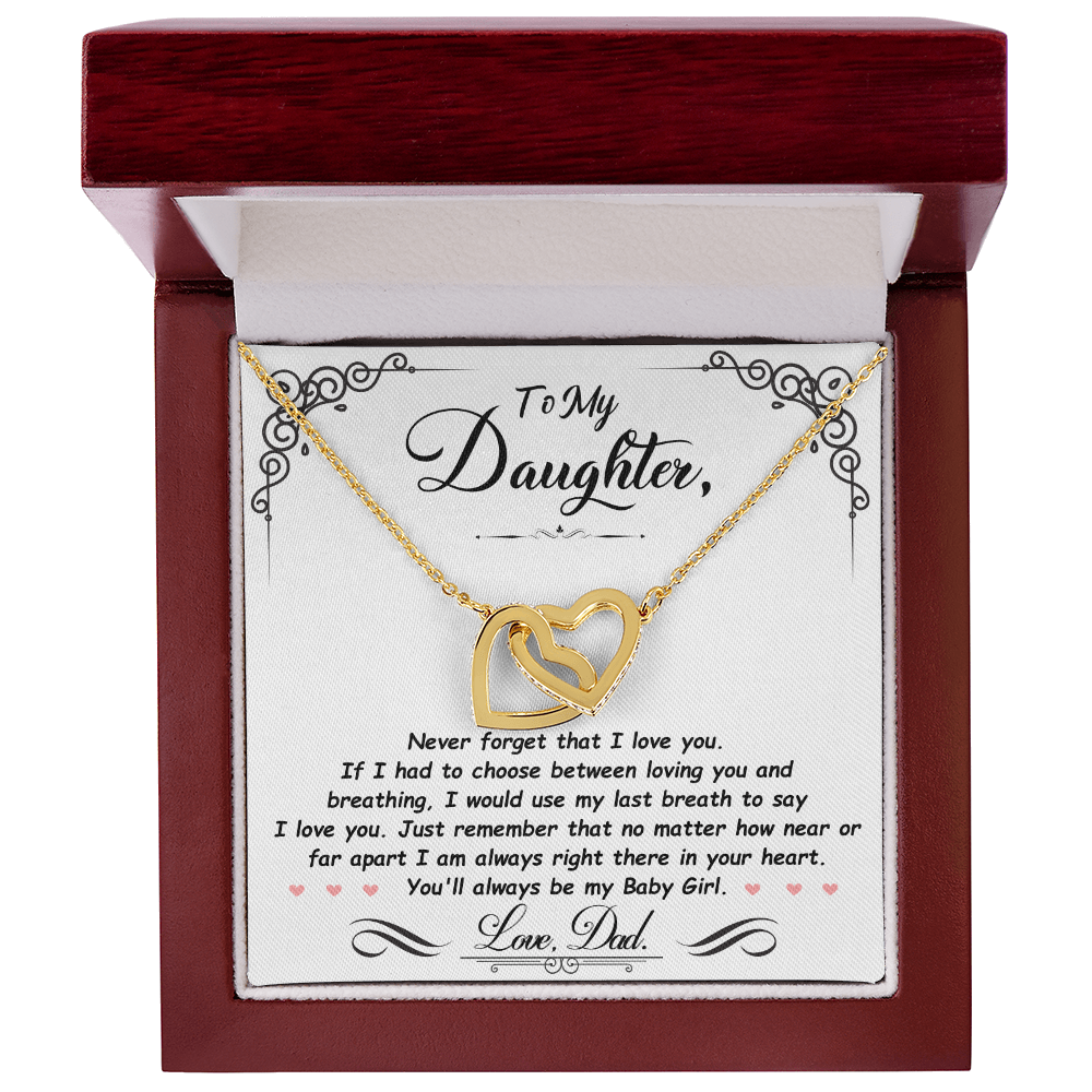 To My Precious Daughter – Elegant Necklace with Heartfelt Message