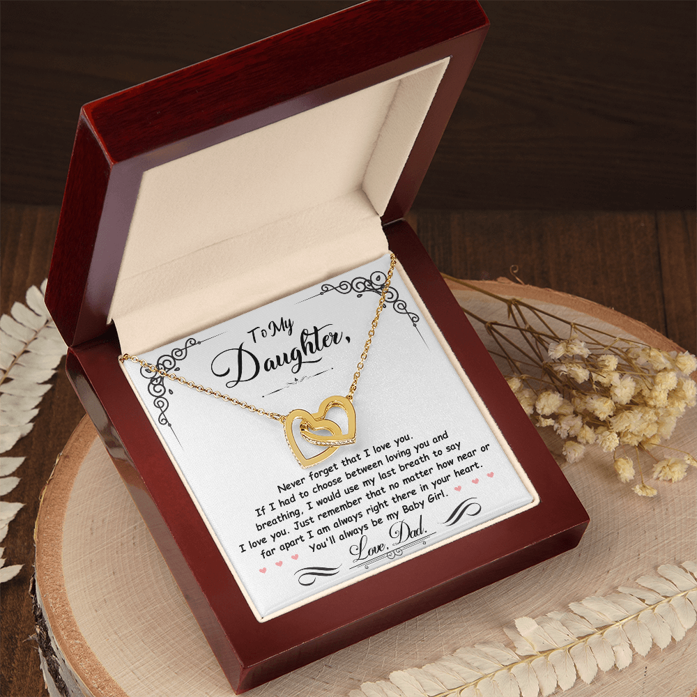 To My Precious Daughter – Elegant Necklace with Heartfelt Message