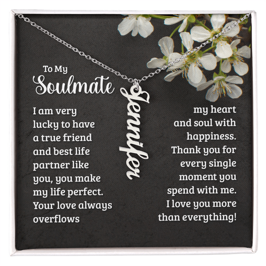 To My Soulmate Flower Name Necklace – Meaningful Romantic Gift