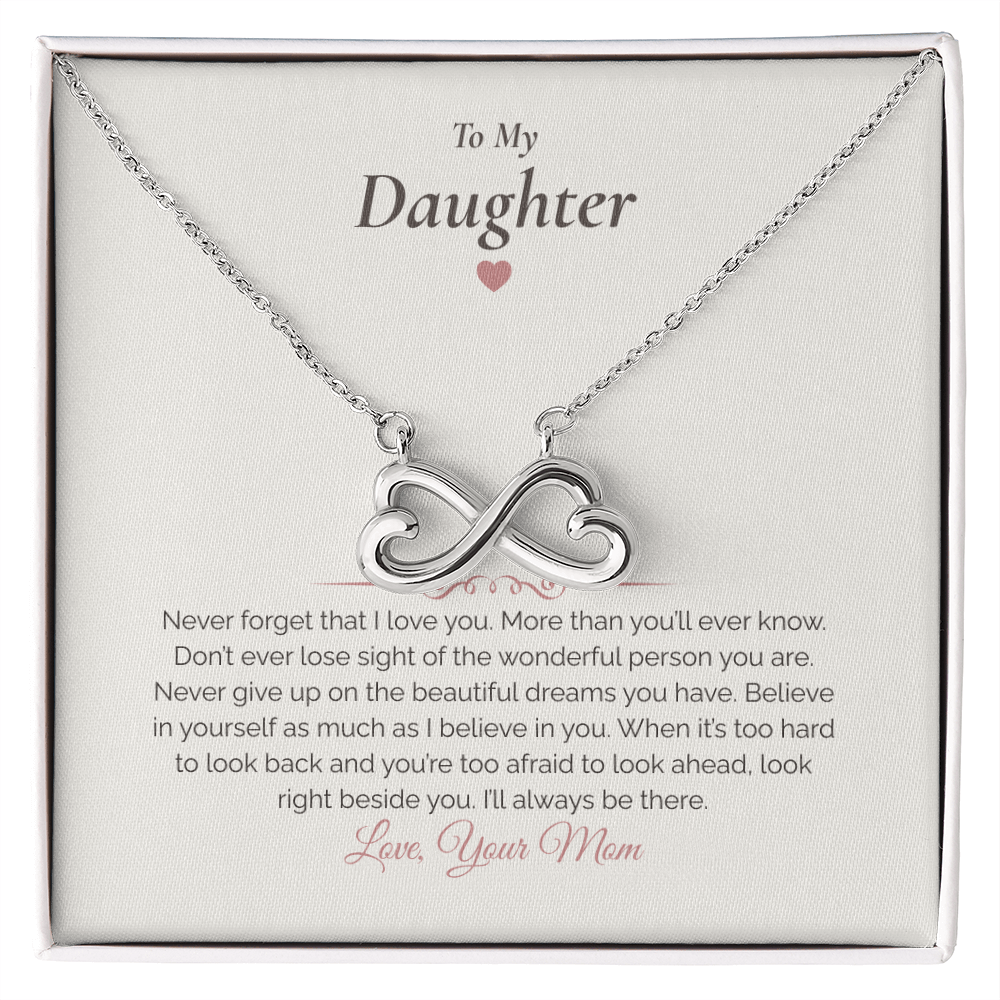 Daughter Necklace Gift – Love, Guidance & Support Message Card