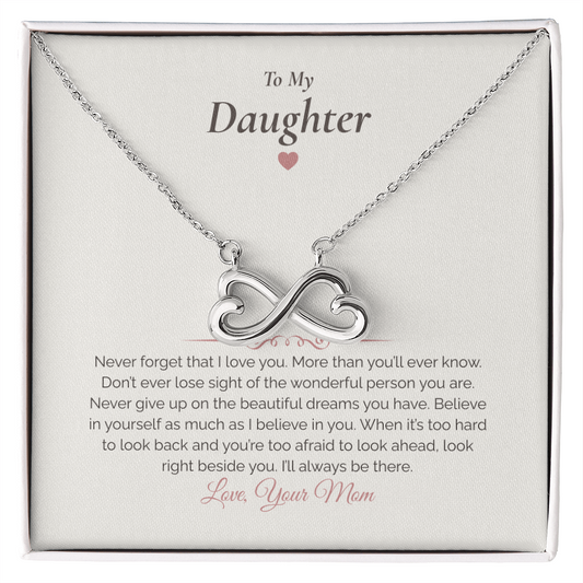Daughter Necklace Gift – Love, Guidance & Support Message Card