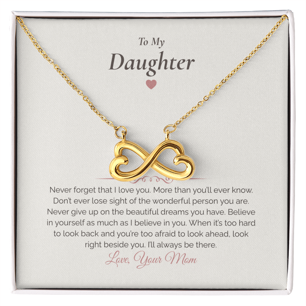 Daughter Necklace Gift – Love, Guidance & Support Message Card