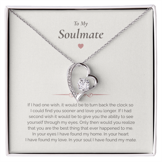 Soulmate Necklace Gift – Romantic Jewelry with Heartfelt Message
