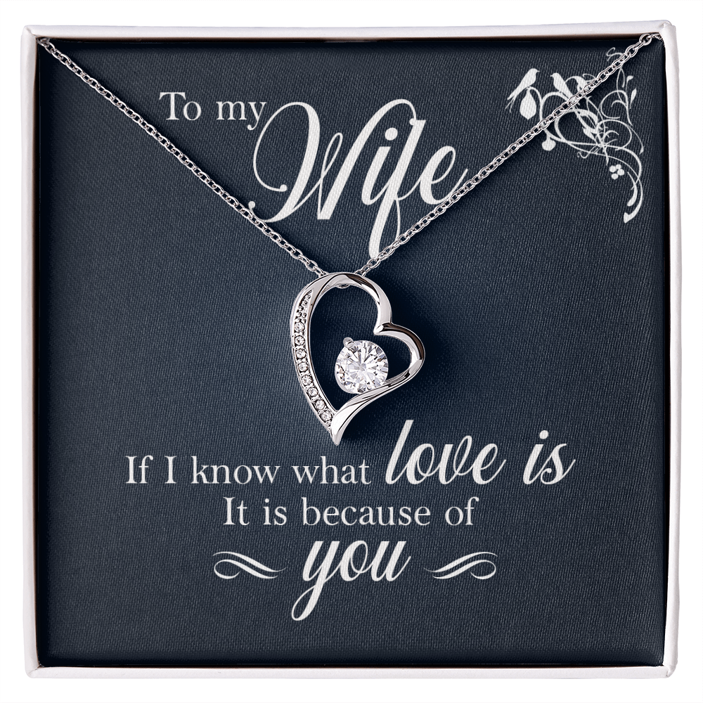 To My Wife Forever Love Necklace – Romantic Message Gift