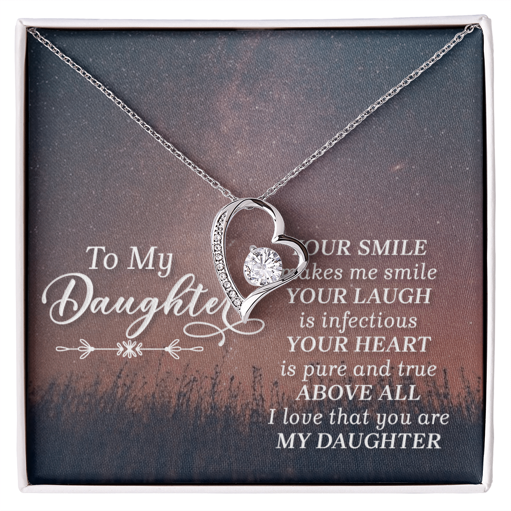 To My Daughter Forever Love Necklace – Meaningful Gift From Parent