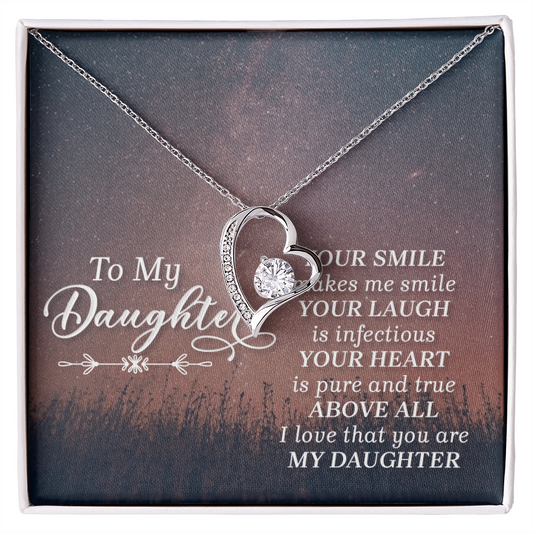 To My Daughter Forever Love Necklace – Meaningful Gift From Parent