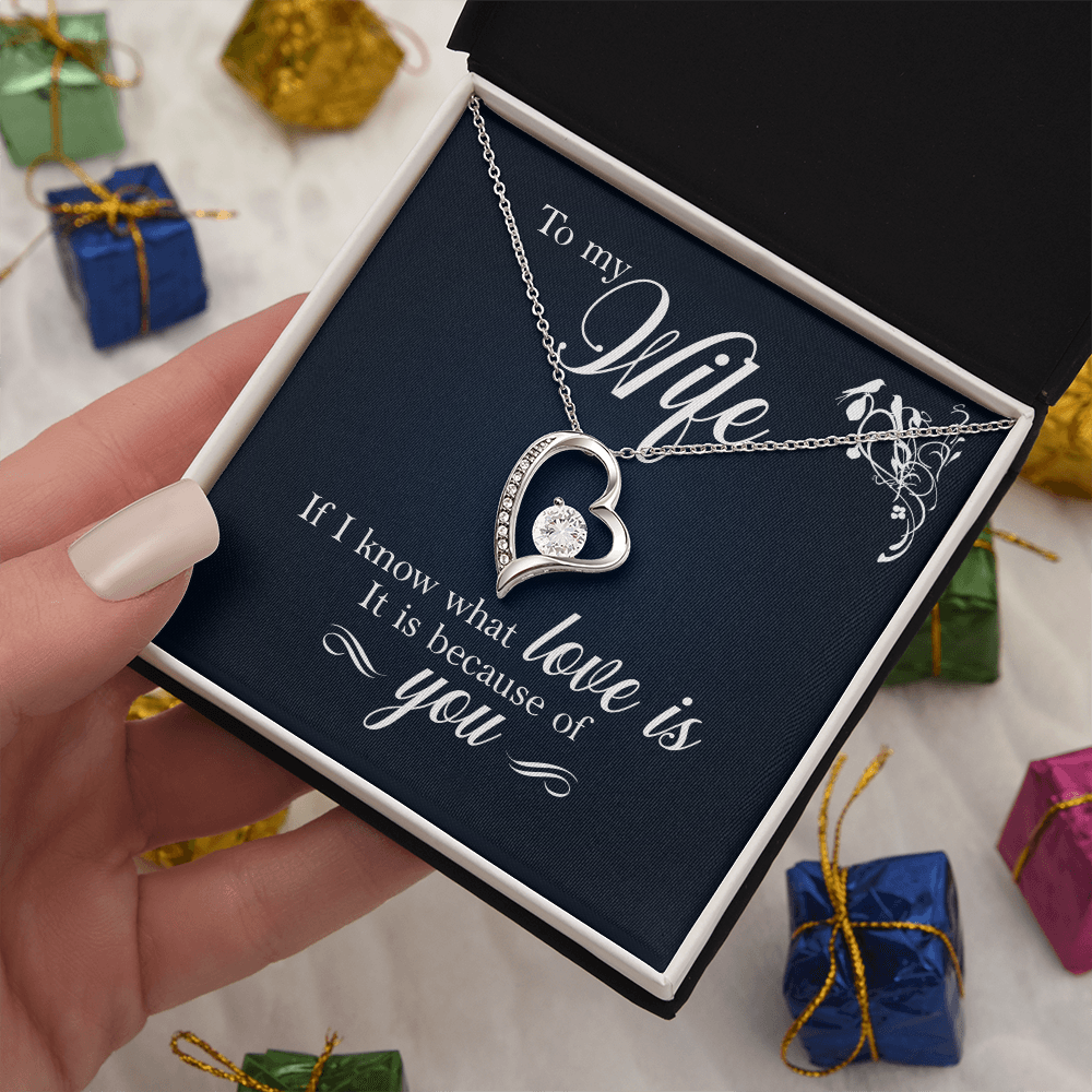 To My Wife Forever Love Necklace – Romantic Message Gift