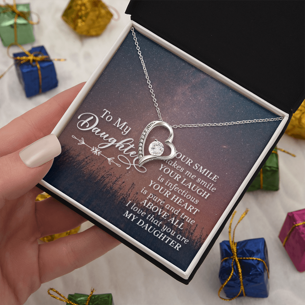 To My Daughter Forever Love Necklace – Meaningful Gift From Parent