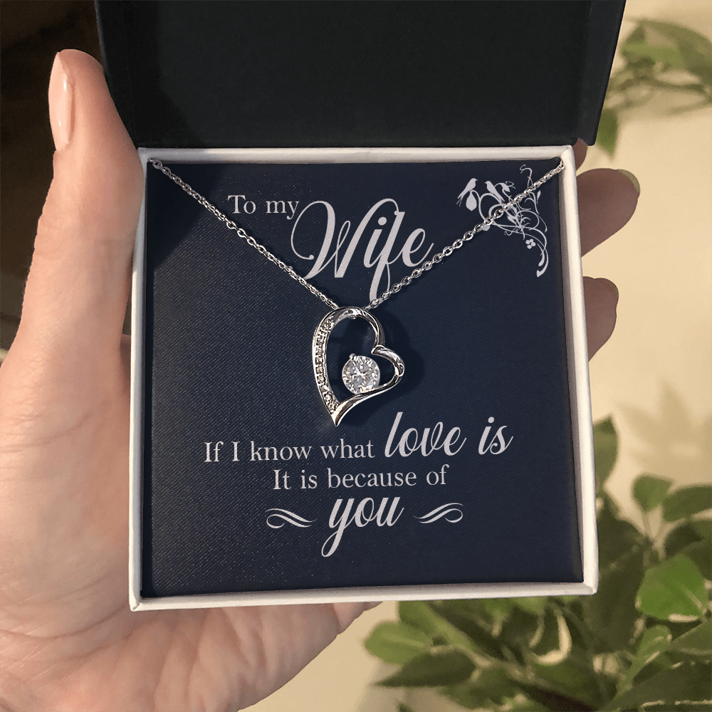 To My Wife Forever Love Necklace – Romantic Message Gift