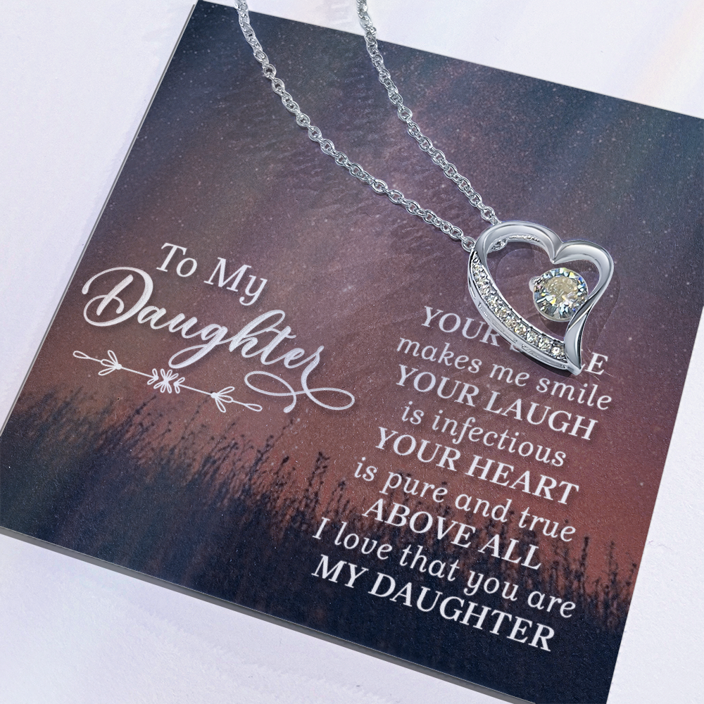 To My Daughter Forever Love Necklace – Meaningful Gift From Parent