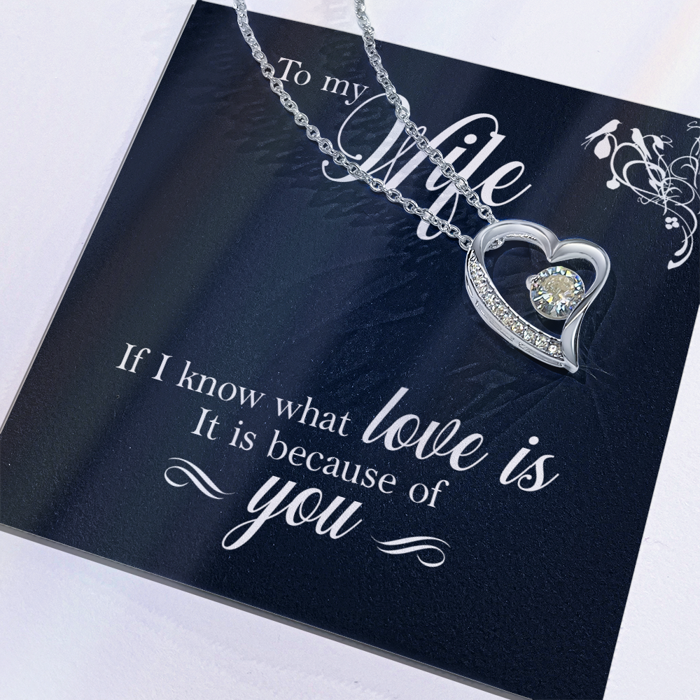 To My Wife Forever Love Necklace – Romantic Message Gift
