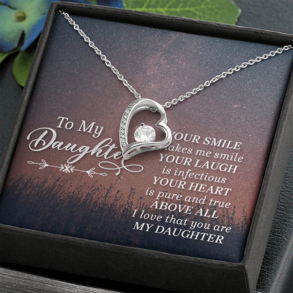 To My Daughter Forever Love Necklace – Meaningful Gift From Parent