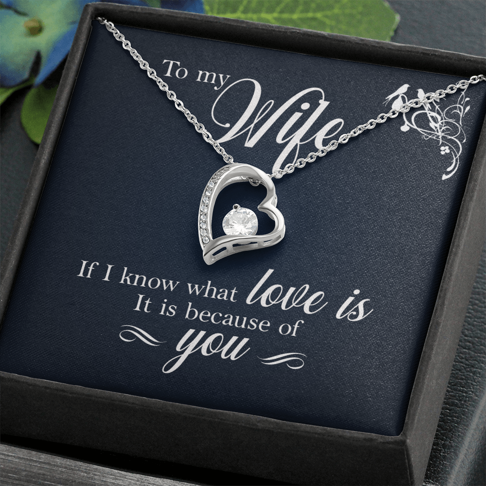 To My Wife Forever Love Necklace – Romantic Message Gift