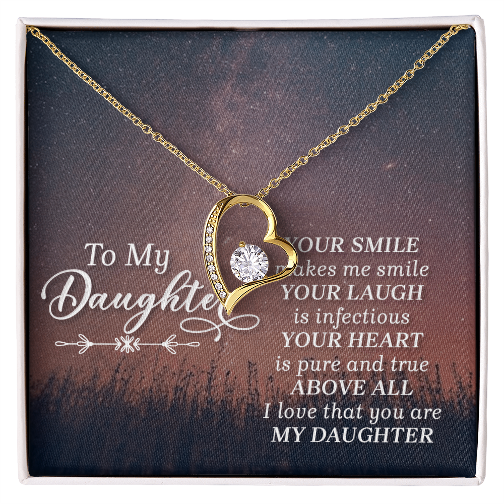 To My Daughter Forever Love Necklace – Meaningful Gift From Parent