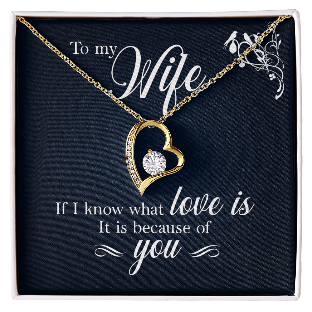 To My Wife Forever Love Necklace – Romantic Message Gift