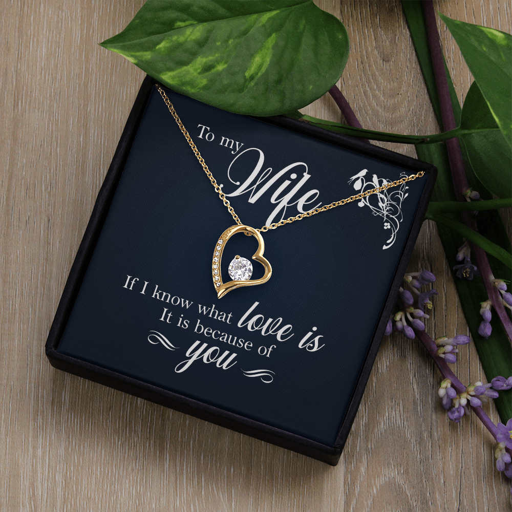 To My Wife Forever Love Necklace – Romantic Message Gift