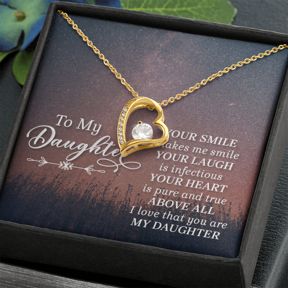 To My Daughter Forever Love Necklace – Meaningful Gift From Parent