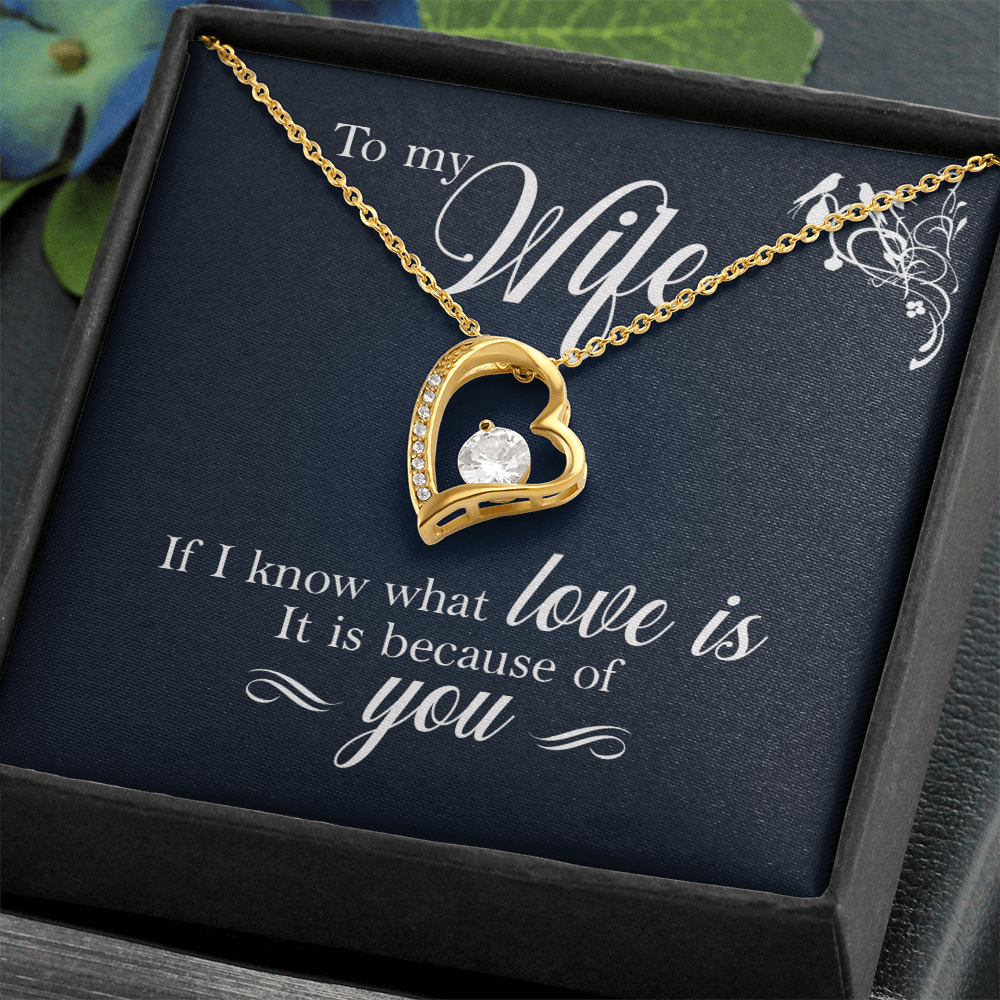 To My Wife Forever Love Necklace – Romantic Message Gift